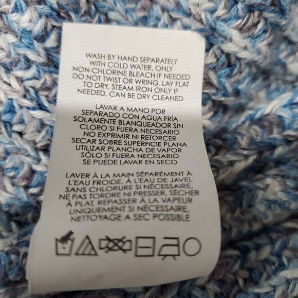 CAbi Napa Blue Marled Knit Open Front Long Duster Cardigan Sweater Vest Size S - Picture 12 of 12